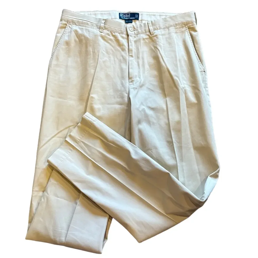 Polo by Ralph Lauren Men's 34 Cream Chinos